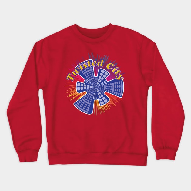 Twisted City Crewneck Sweatshirt by QueenieLamb